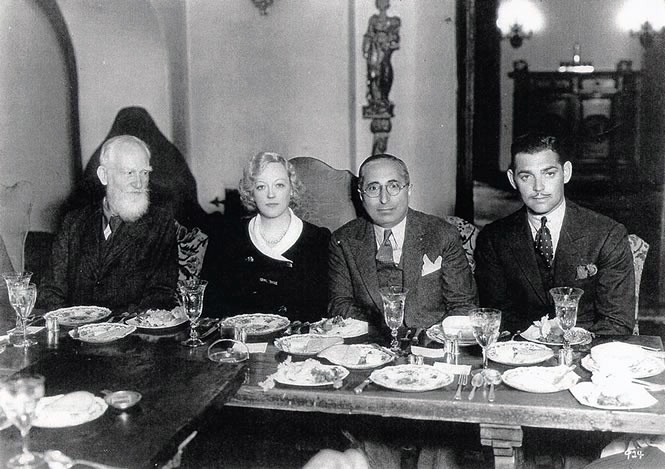 George Bernard Shaw dines at MGM, March 29, 1933